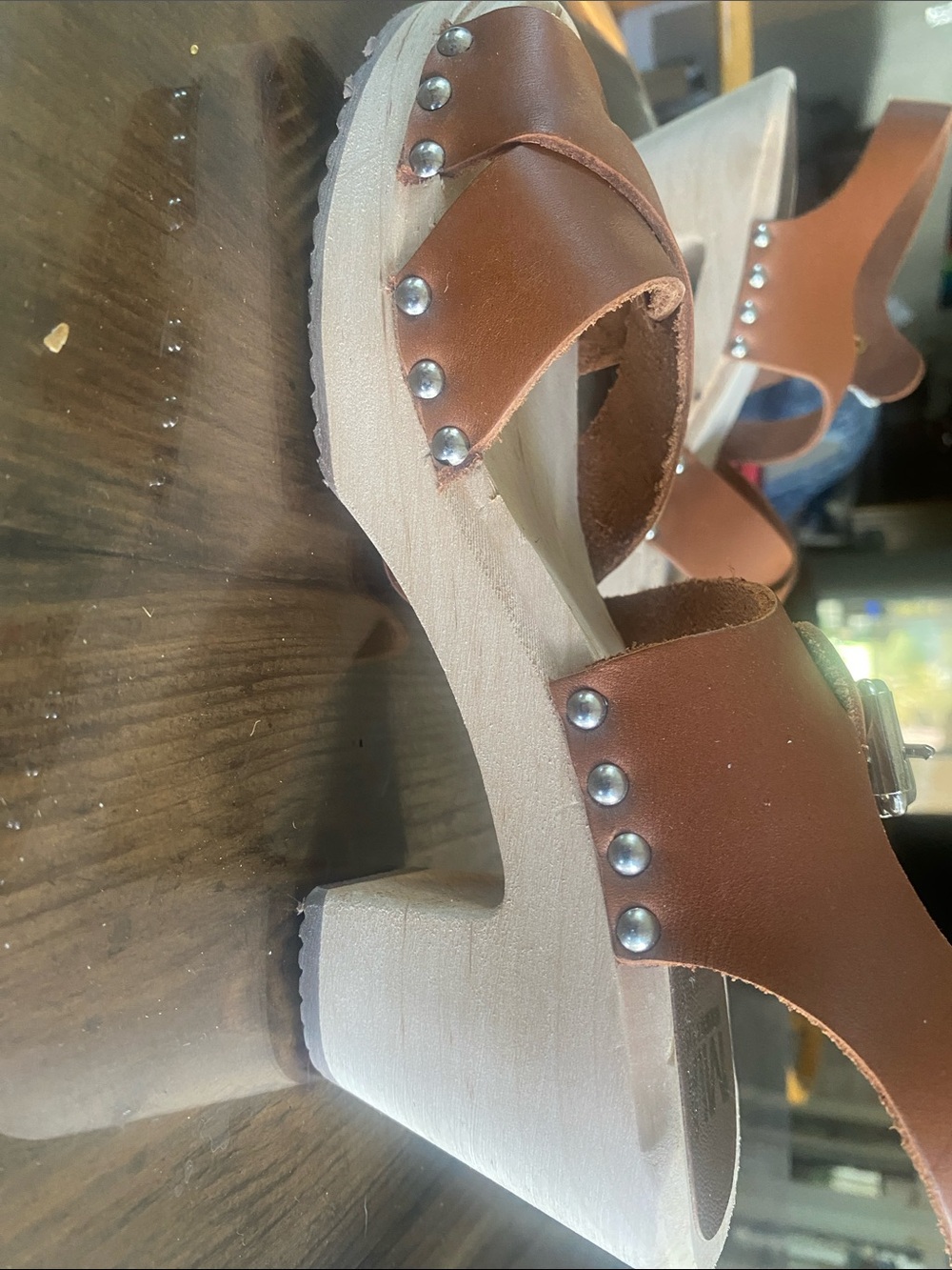 MIA Tan Leather Women's Sandals - Picture 7 of 8